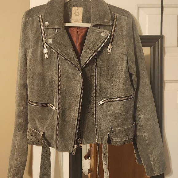 Free People Romance Was Born Genuine Leather Jacket - Picture 8 of 8